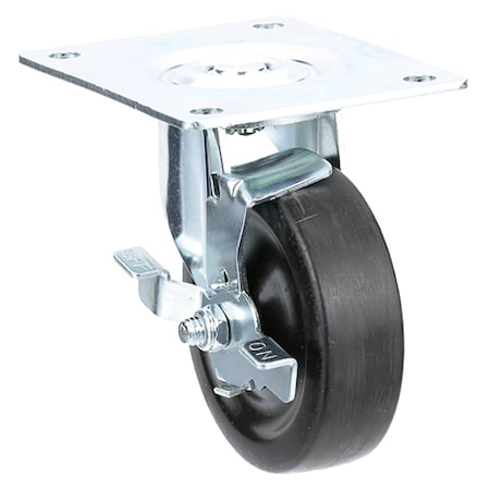 True Caster W/ Brake Plate, Swivel, 4" E830217